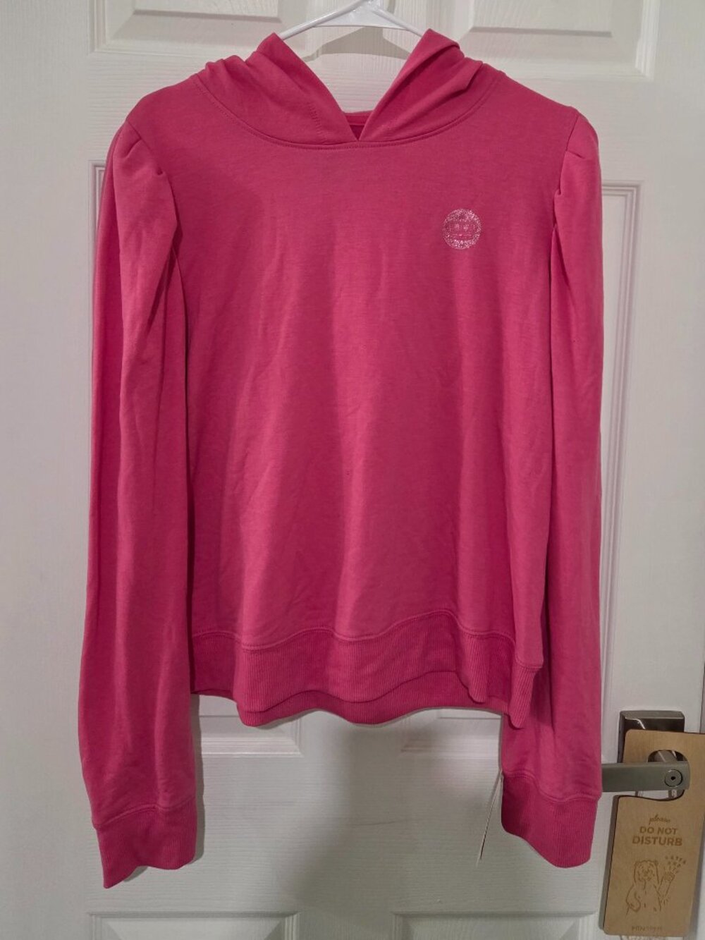 Pink Juicy Couture Puff Sleeve Hoodie size L Large